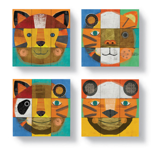 Hippychick Puzzle Blocks - Make-A-Face